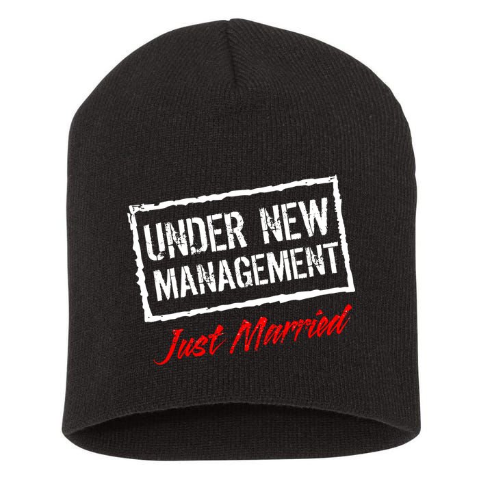Just Married Under New Management Short Acrylic Beanie