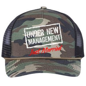 Just Married Under New Management Retro Rope Trucker Hat Cap