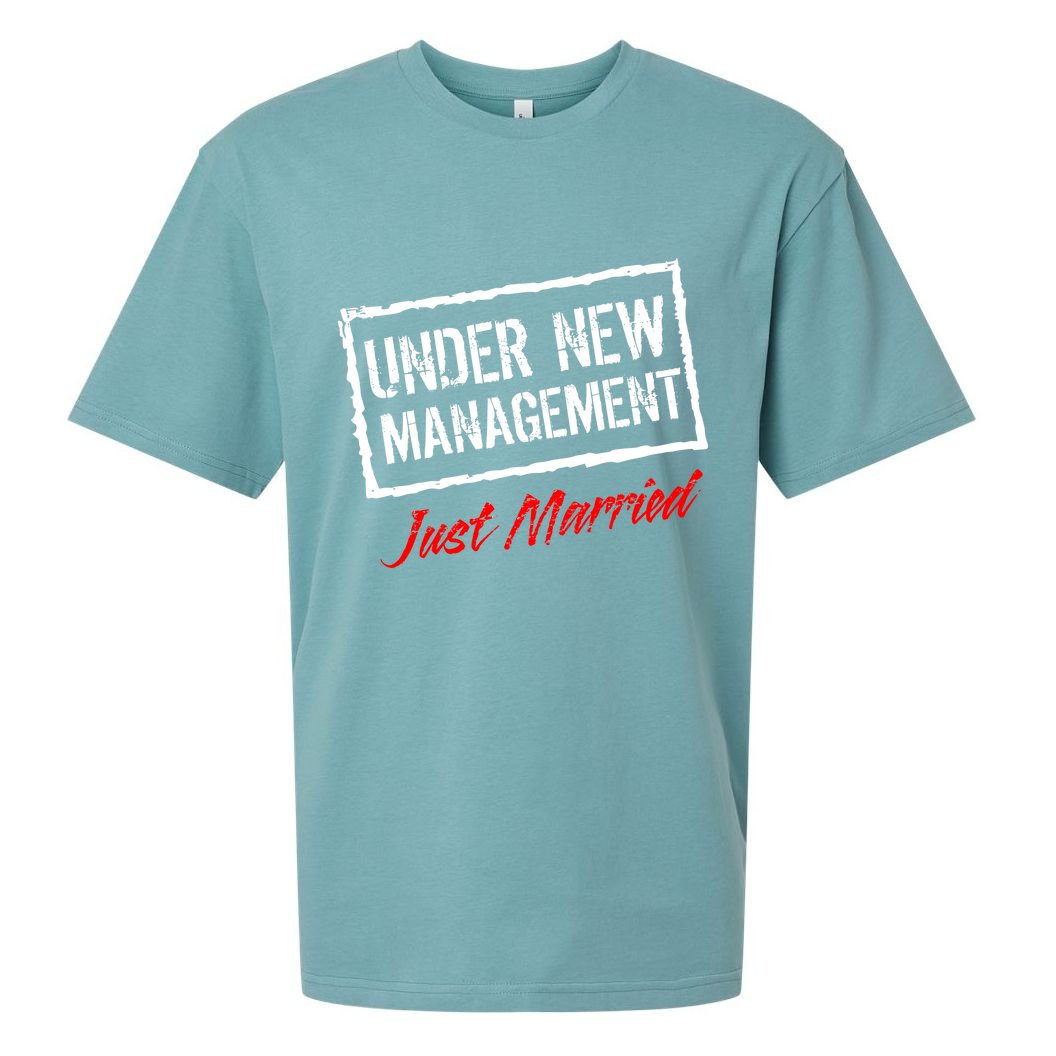 Just Married Under New Management Sueded Cloud Jersey T-Shirt