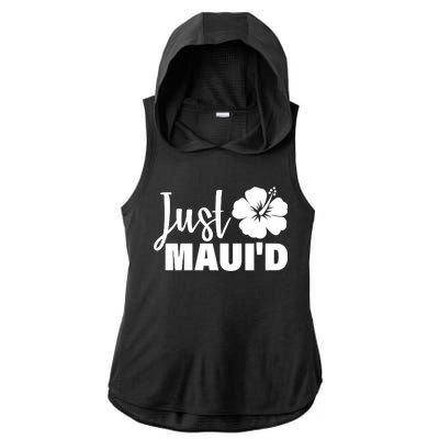 Just Maui'd Ladies PosiCharge Tri-Blend Wicking Draft Hoodie Tank