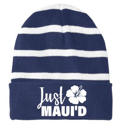 Just Maui'd Striped Beanie with Solid Band