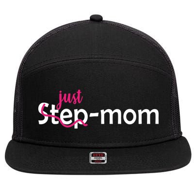 Just Mom Step Mother 7 Panel Mesh Trucker Snapback Hat