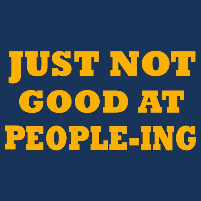 Just Not Good At People-ing Women's V-Neck T-Shirt