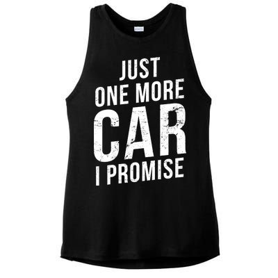 Just One More Car I Promise Ladies PosiCharge Tri-Blend Wicking Tank