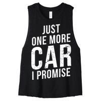 Just One More Car I Promise Women's Racerback Cropped Tank