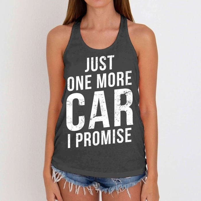 Just One More Car I Promise Women's Knotted Racerback Tank