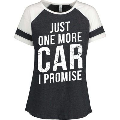 Just One More Car I Promise Enza Ladies Jersey Colorblock Tee