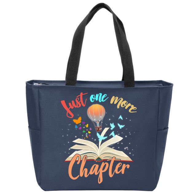 Just One More Chapter Zip Tote Bag