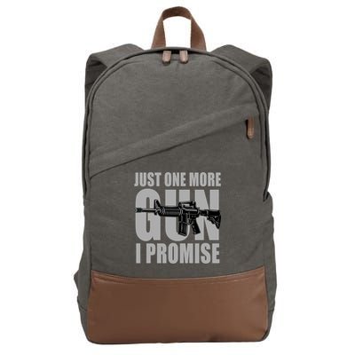 Just one more gun I promise Cotton Canvas Backpack