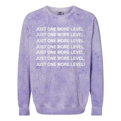 Just One More Level Game Colorblast Crewneck Sweatshirt