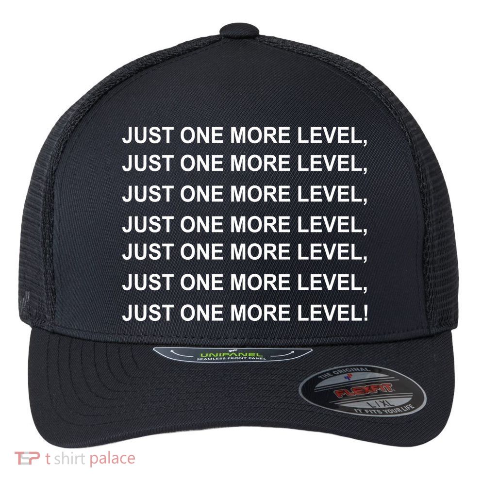 Just One More Level Game Flexfit Unipanel Trucker Cap