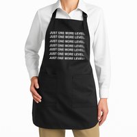 Just One More Level Game Full-Length Apron With Pockets