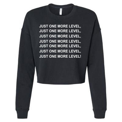 Just One More Level Game Cropped Pullover Crew