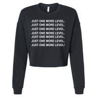 Just One More Level Game Cropped Pullover Crew