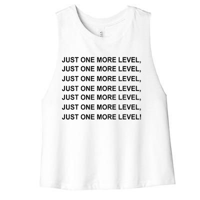 Just One More Level Game Women's Racerback Cropped Tank