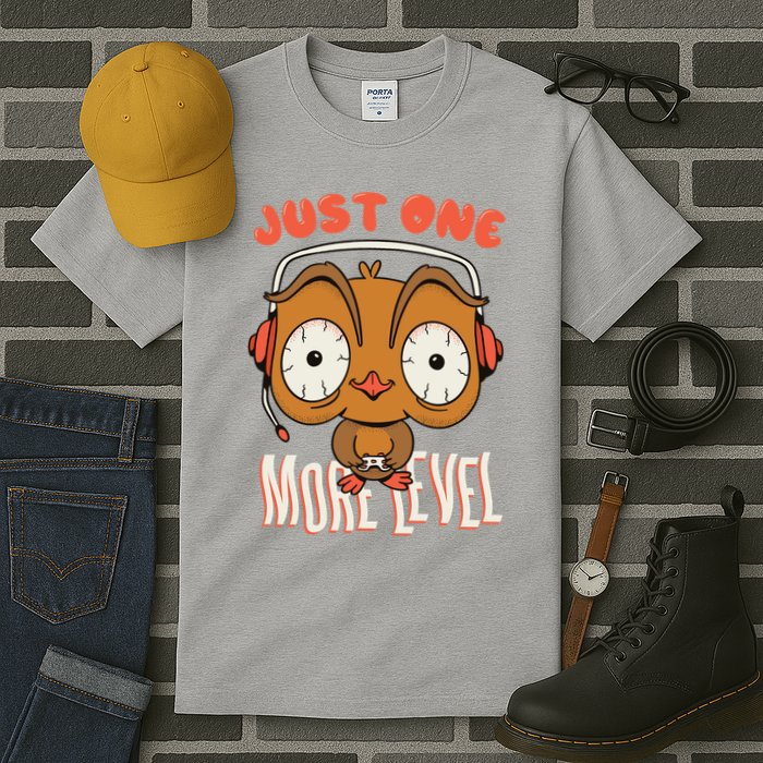 Just One More Level Owl Tall T-Shirt