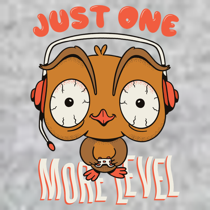 Just One More Level Owl Tall T-Shirt