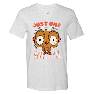 Just One More Level Owl V-Neck T-Shirt