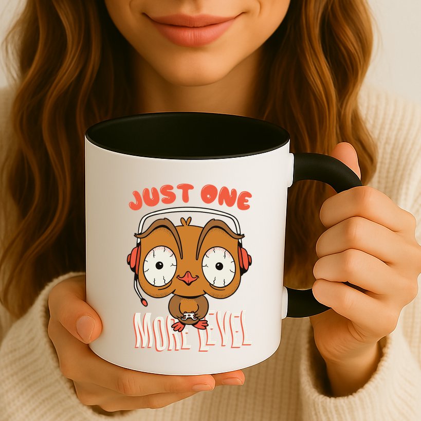 Just One More Level Owl Mug