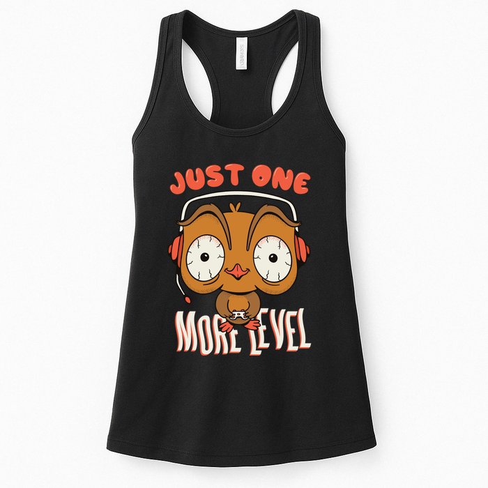 Just One More Level Owl Womens Tank Top