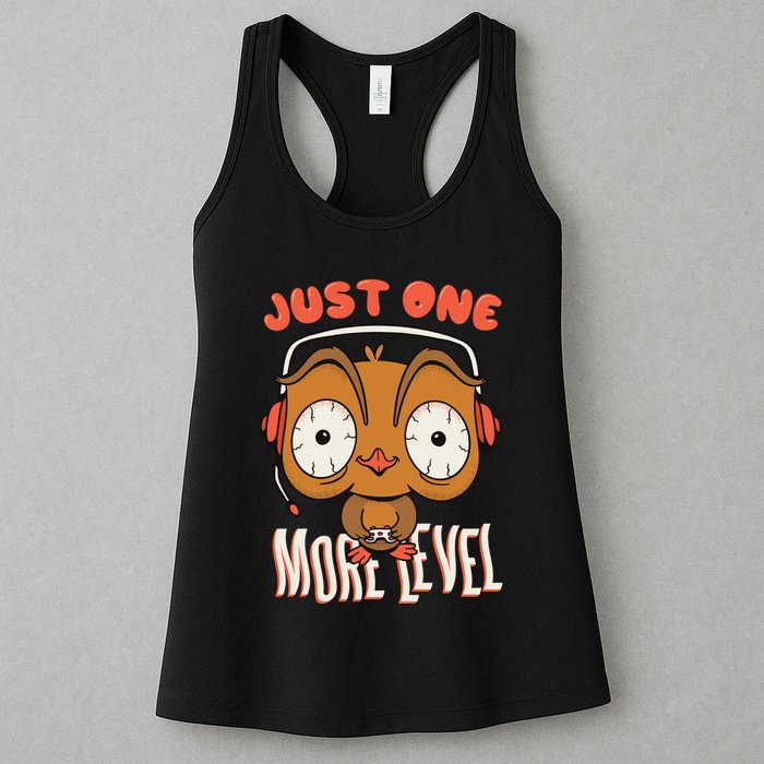 Just One More Level Owl Womens Tank Top