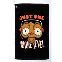 Just One More Level Owl Golf Towel