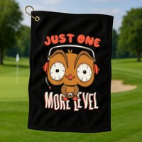 Just One More Level Owl Golf Towel