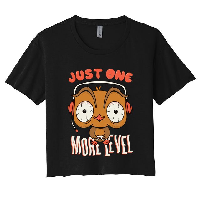 Just One More Level Owl Crop Top