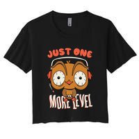 Just One More Level Owl Women's Crop Top Tee