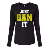 Just Ram It Womens Cotton Relaxed Long Sleeve T-Shirt