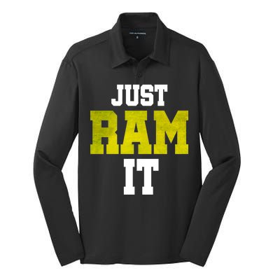 Just Ram It Silk Touch Performance Long Sleeve Polo