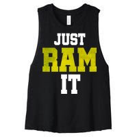 Just Ram It Women's Racerback Cropped Tank