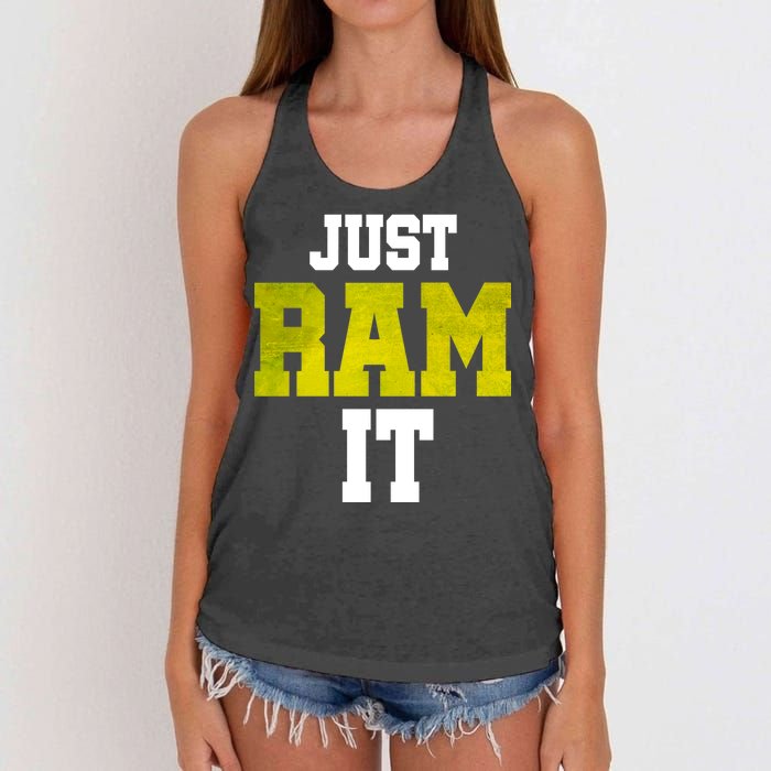 Just Ram It Women's Knotted Racerback Tank