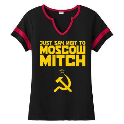 Just Say Neit To Moscow Mitch Ladies Halftime Notch Neck Tee