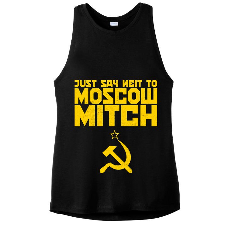 Just Say Neit To Moscow Mitch Ladies PosiCharge Tri-Blend Wicking Tank