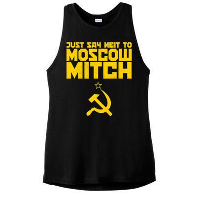 Just Say Neit To Moscow Mitch Ladies PosiCharge Tri-Blend Wicking Tank