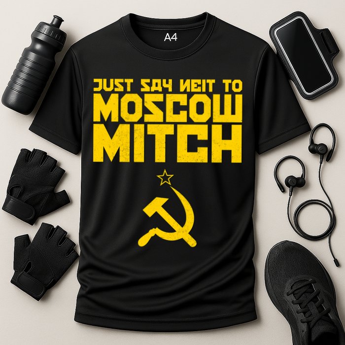 Just Say Neit To Moscow Mitch Cooling Performance Crew T-Shirt
