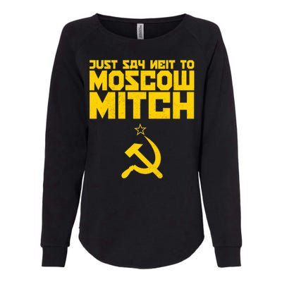 Just Say Neit To Moscow Mitch Womens California Wash Sweatshirt