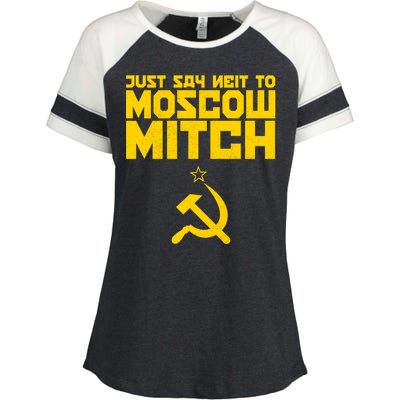 Just Say Neit To Moscow Mitch Enza Ladies Jersey Colorblock Tee