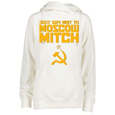 Just Say Neit To Moscow Mitch Womens Funnel Neck Pullover Hood