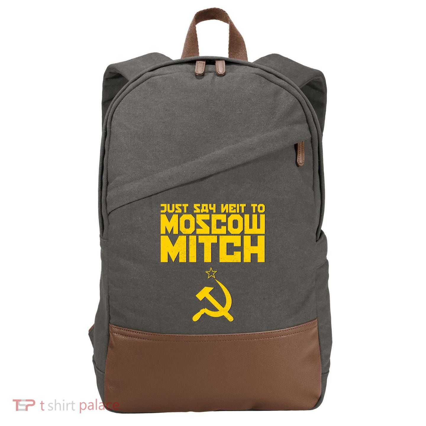 Just Say Neit To Moscow Mitch Cotton Canvas Backpack