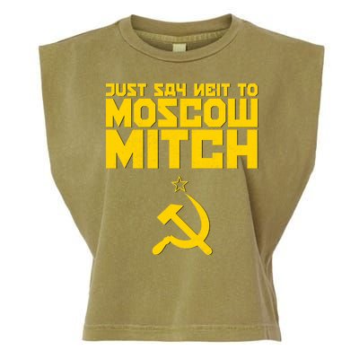 Just Say Neit To Moscow Mitch Garment-Dyed Women's Muscle Tee