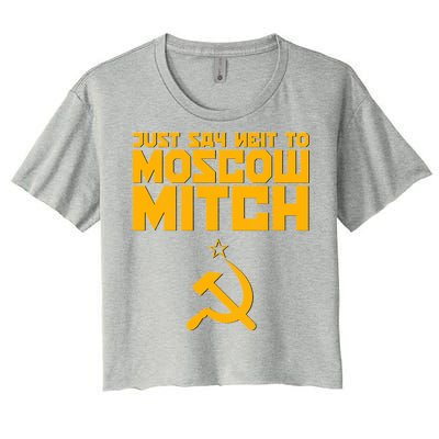 Just Say Neit To Moscow Mitch Women's Crop Top Tee