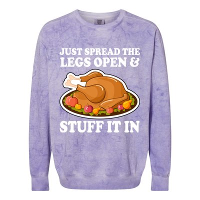 Just Spread The Legs Open & Stuff It In Colorblast Crewneck Sweatshirt