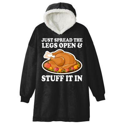 Just Spread The Legs Open & Stuff It In Hooded Wearable Blanket