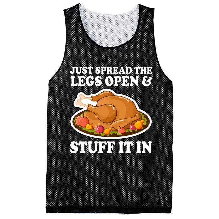 Just Spread The Legs Open & Stuff It In Mesh Reversible Basketball Jersey Tank