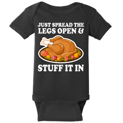 Just Spread The Legs Open & Stuff It In Baby Bodysuit