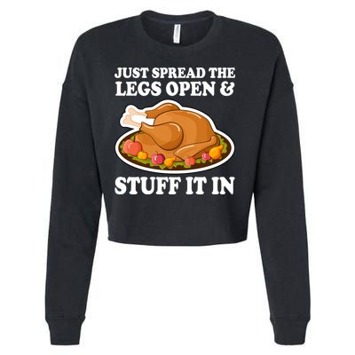 Just Spread The Legs Open & Stuff It In Cropped Pullover Crew