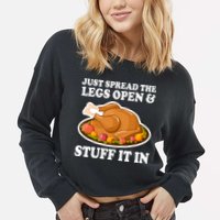 Just Spread The Legs Open & Stuff It In Cropped Pullover Crew