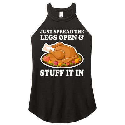 Just Spread The Legs Open & Stuff It In Women's Perfect Tri Rocker Tank